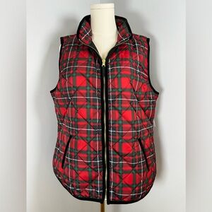 NWT Holiday Plaid Vest
